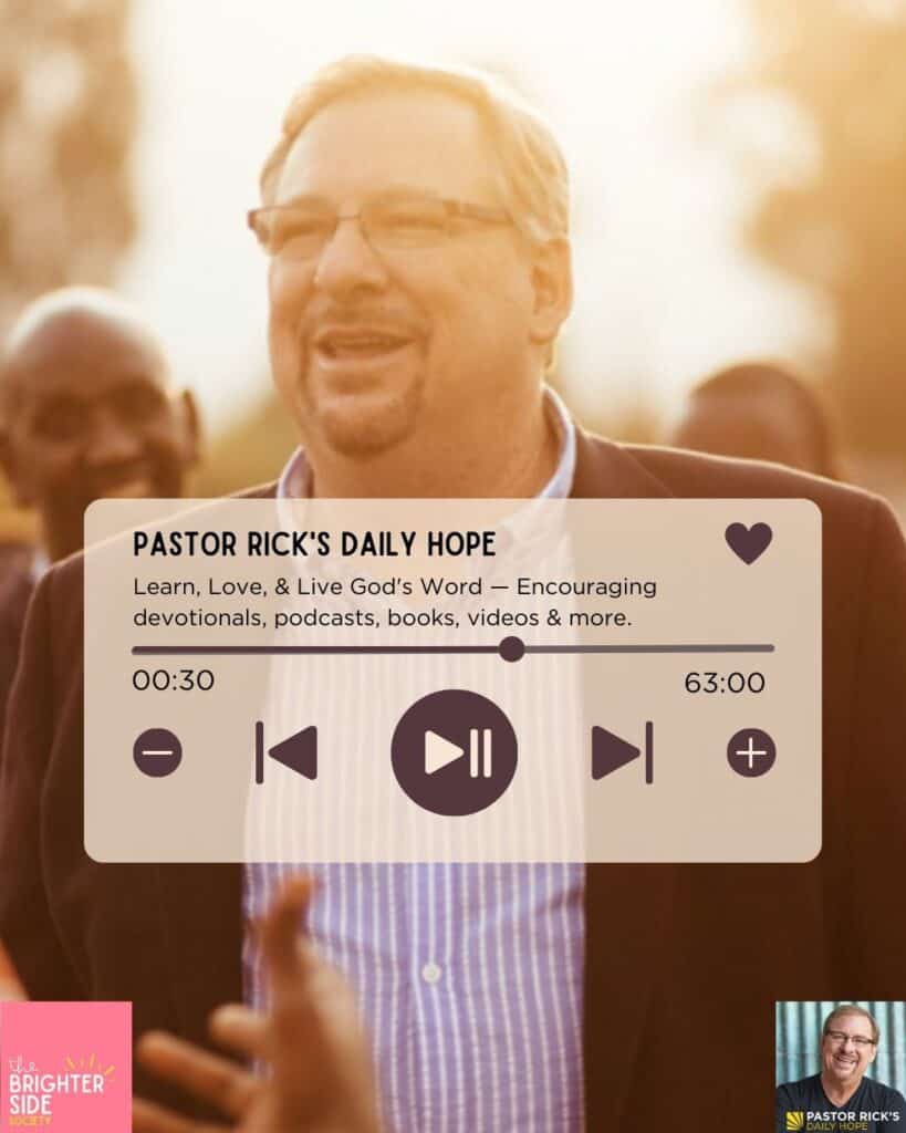 Pastor Rick's Daily Hope: Learn, Love, & Live God's Word — Encouraging devotionals, podcasts, books, videos & more.